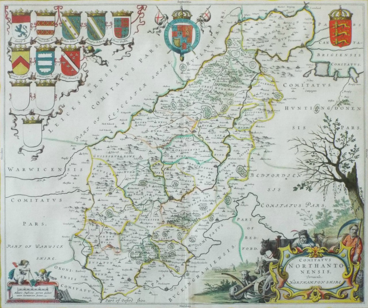 Map of Northamptonshire - Blaeu